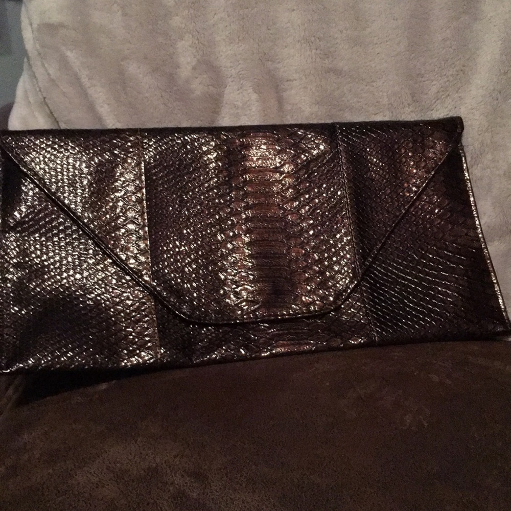 Animal print clutch